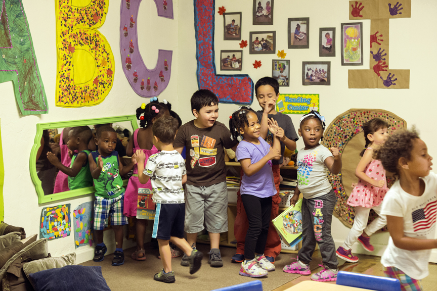 Child care center with many students