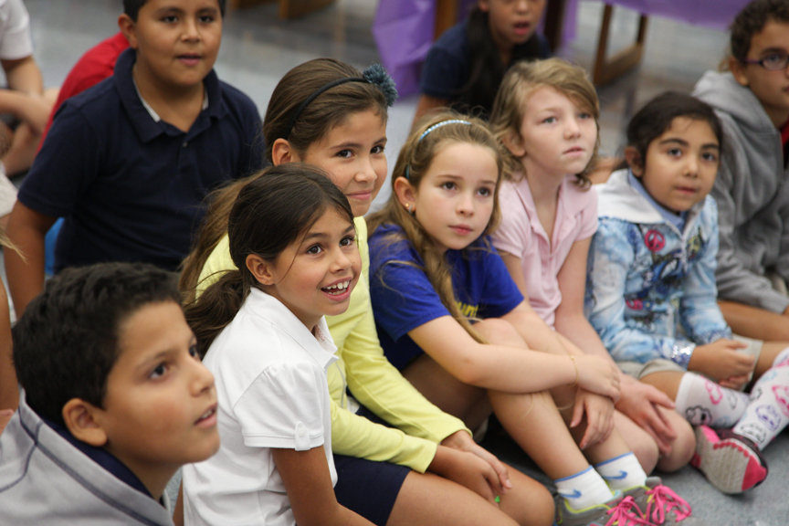 Children sitting in classroom