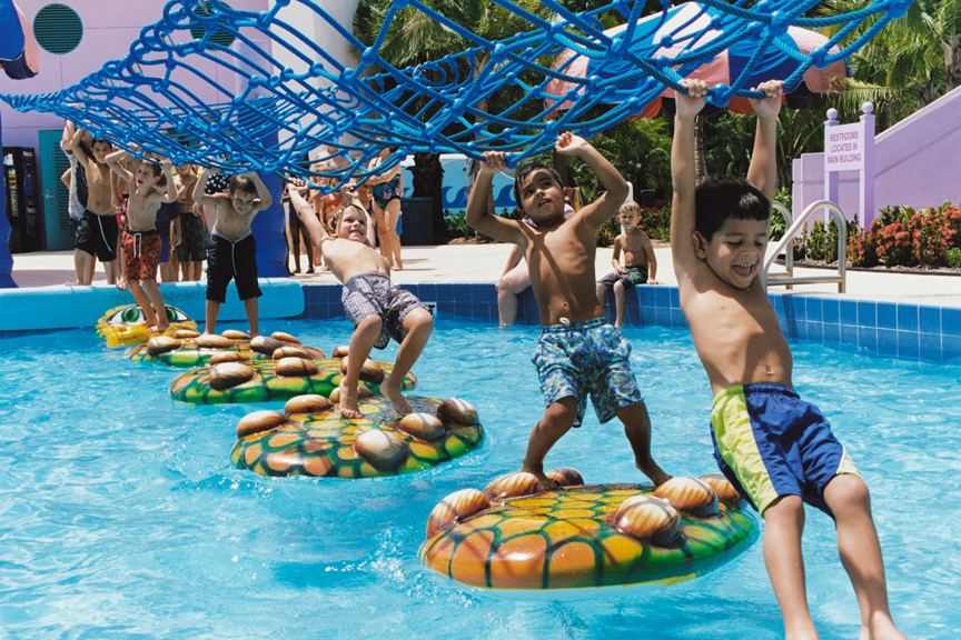 Children playing in the pool