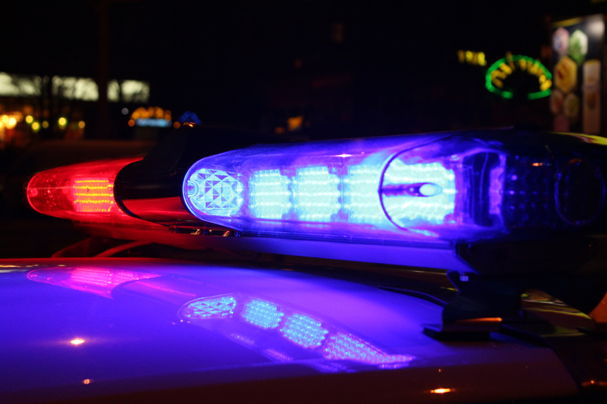 Police car lights