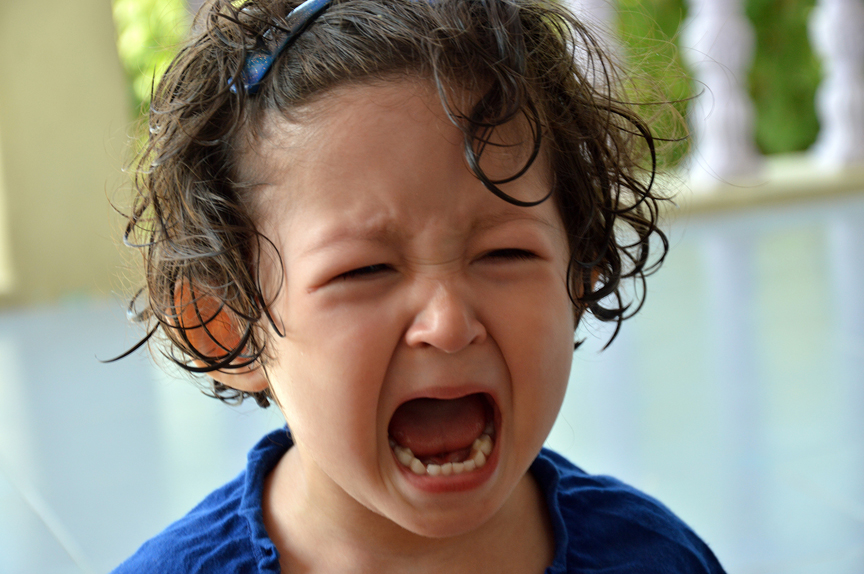 girl screaming and crying