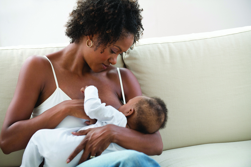 Mother breastfeeding child