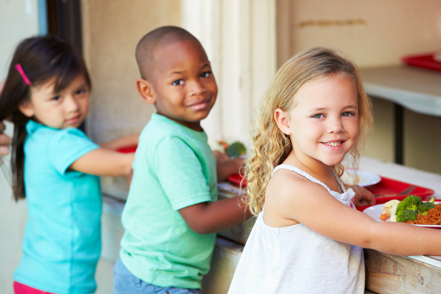 Children eating lunch
