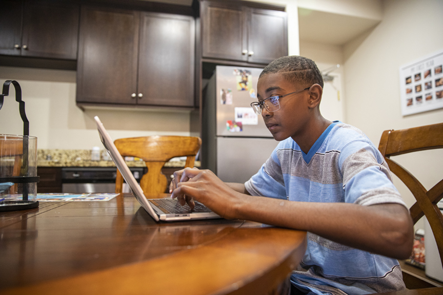 Boy at computer