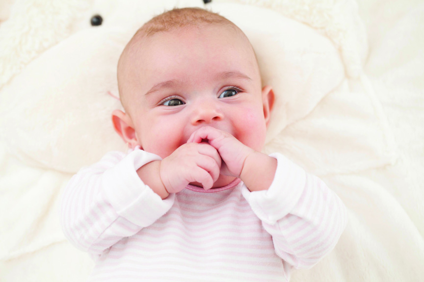 Baby in crib